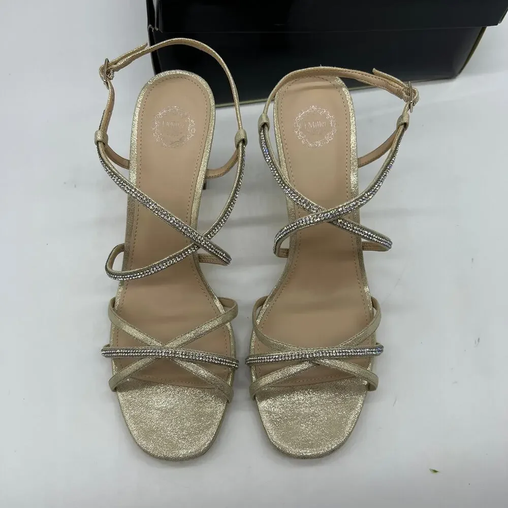 I. Miller Womens Andria Heeled Sandals Gold Size 11M